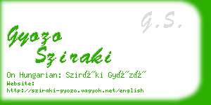 gyozo sziraki business card